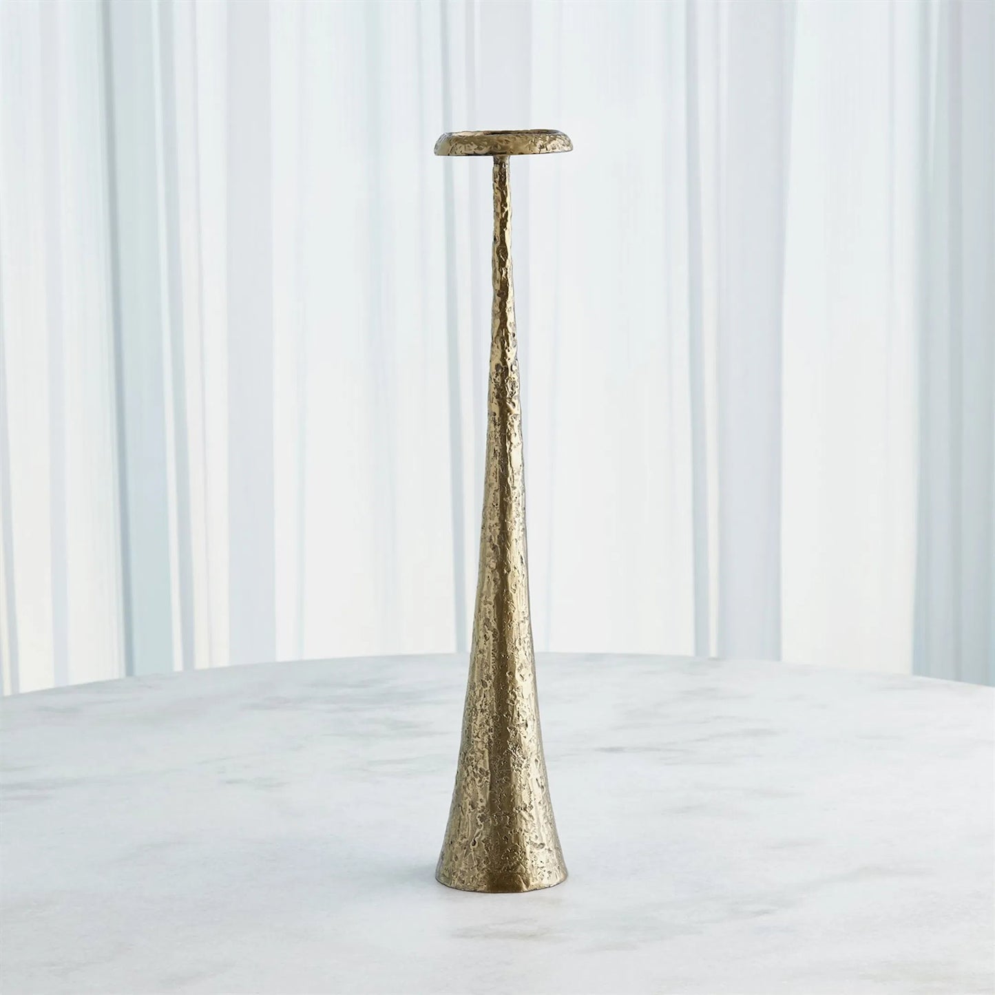 004 SI-2323124,SI-2323125,SI-2323126 | Unknown | Beacon Candle Holder by Global Views in red and antique brass. Made from unique in a unique style.