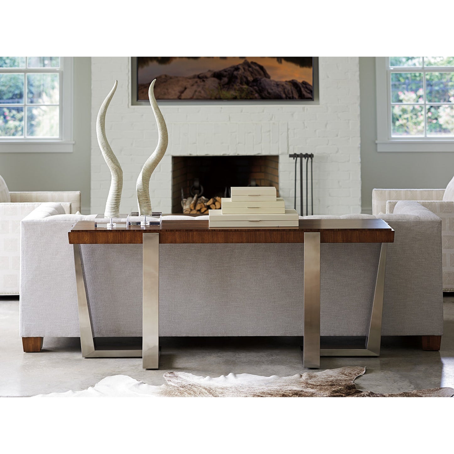 001 SR-835477 | Lifestyle | Langston Console by Lexington. Made from unique in a modern style.