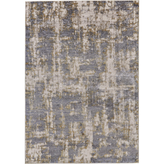 Waldor Rug - 3969F by Feizy in gray, gold. Made from polypropylene, polyester in a unique style.