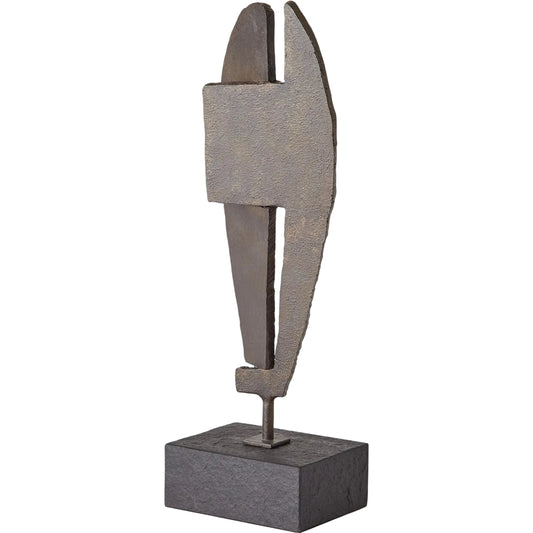 Iron Angel by Global Views in bronze. Made from iron, marble in a modern style.