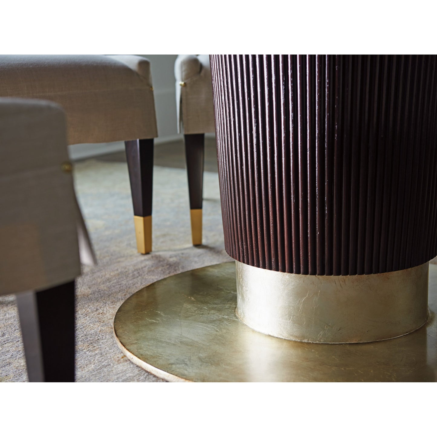 006 SR-835783 | Lifestyle | Waldorf Round Dining Table by Lexington in black. Made from unique in a modern style.