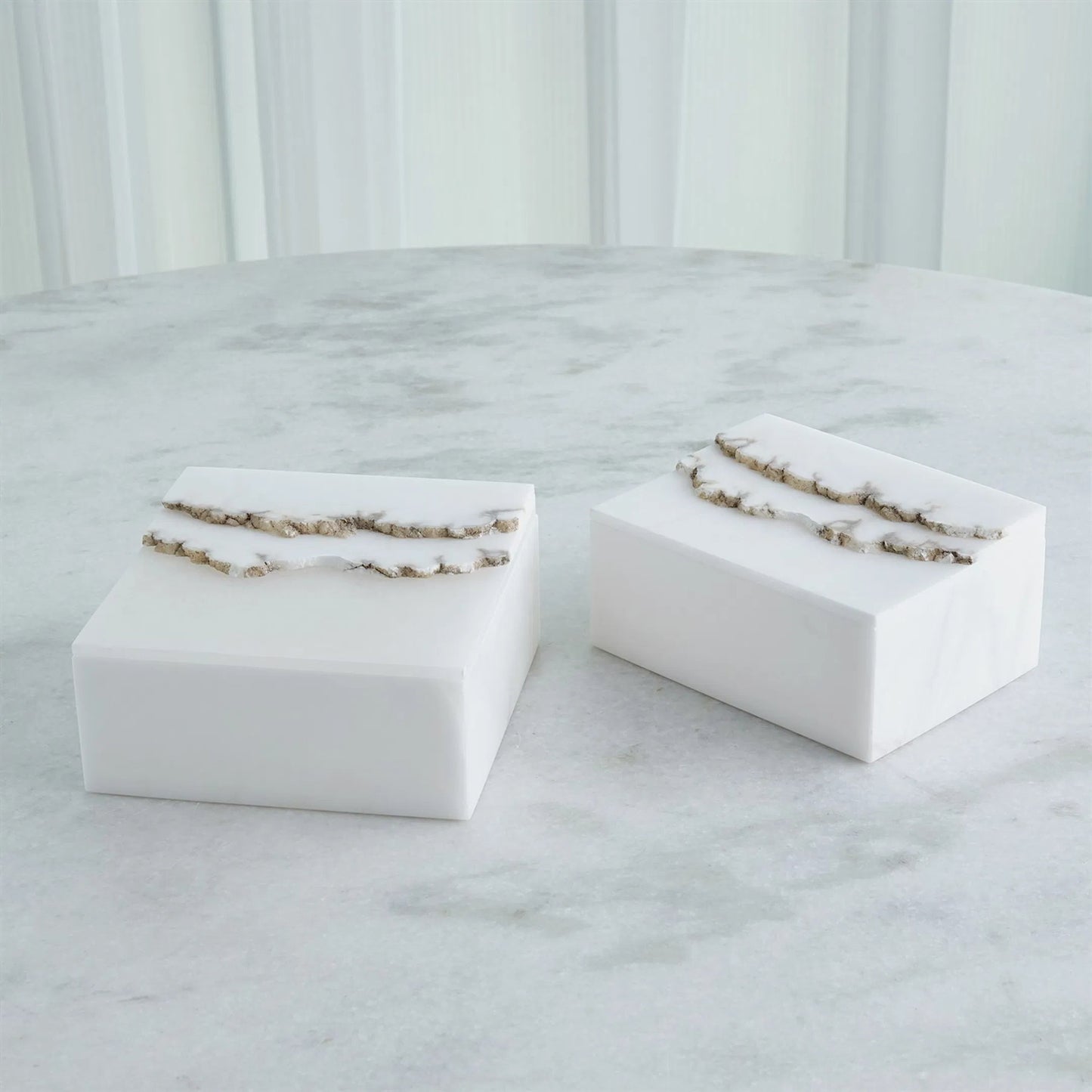 005 SI-2324556,SI-2324557 | Additional Silo | Terrain Alabaster Box by Global Views in alabaster. Made from unique in a modern style.