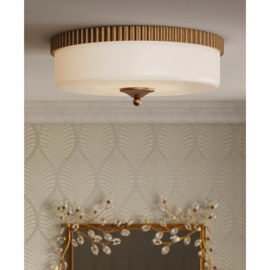 Bryce Flush Mount by Currey and Company. Made from composite, glass in a transitional style.