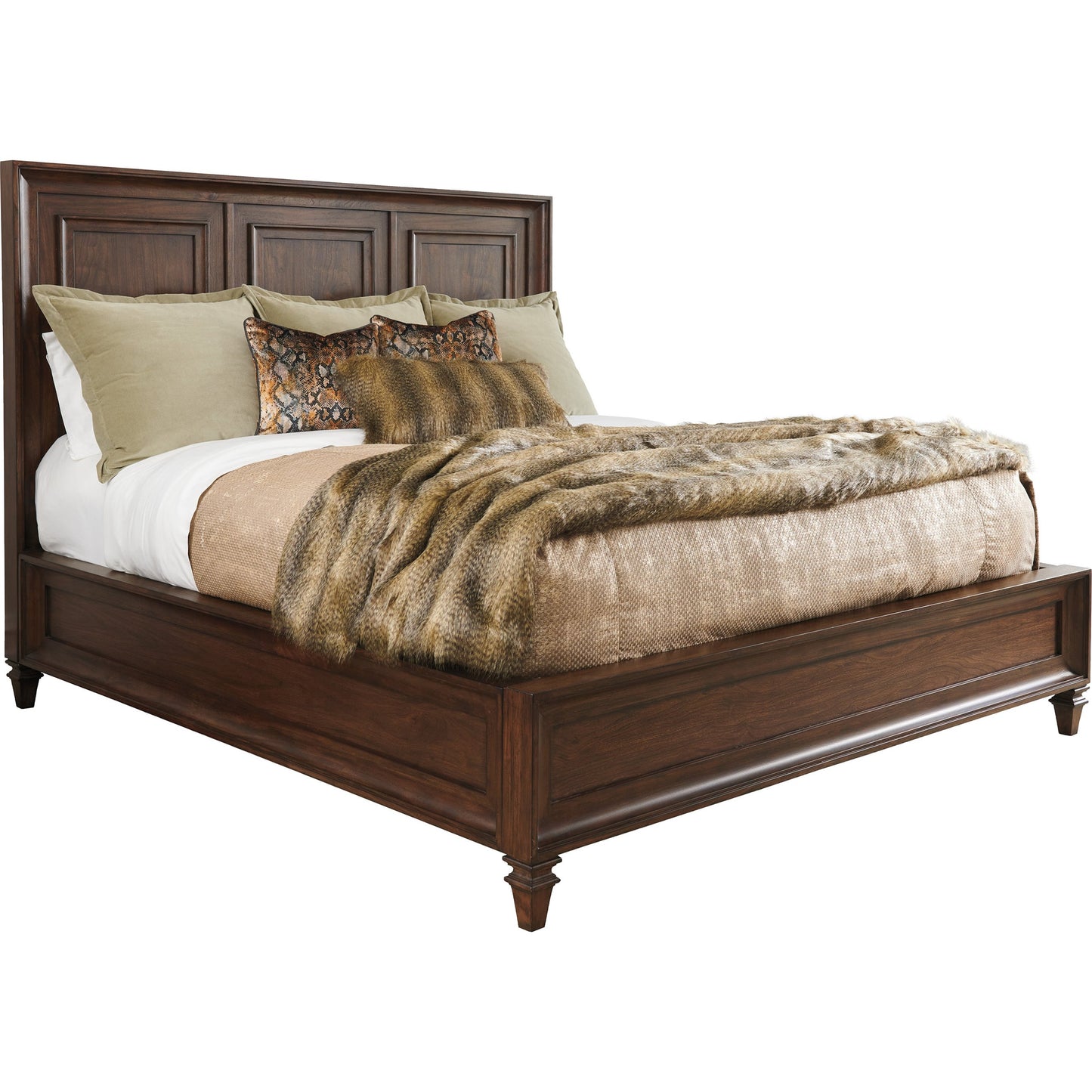001 SI-1823471,SI-1823472,SI-1823473 | Additional Silo | Walnut Creek Bed by Lexington in walnut. Made from unique in a traditional style.