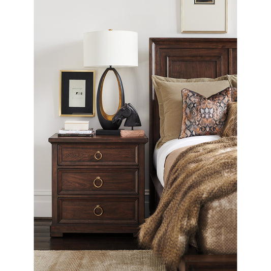 Napa Nightstand by Lexington in walnut. Made from unique in a traditional style.