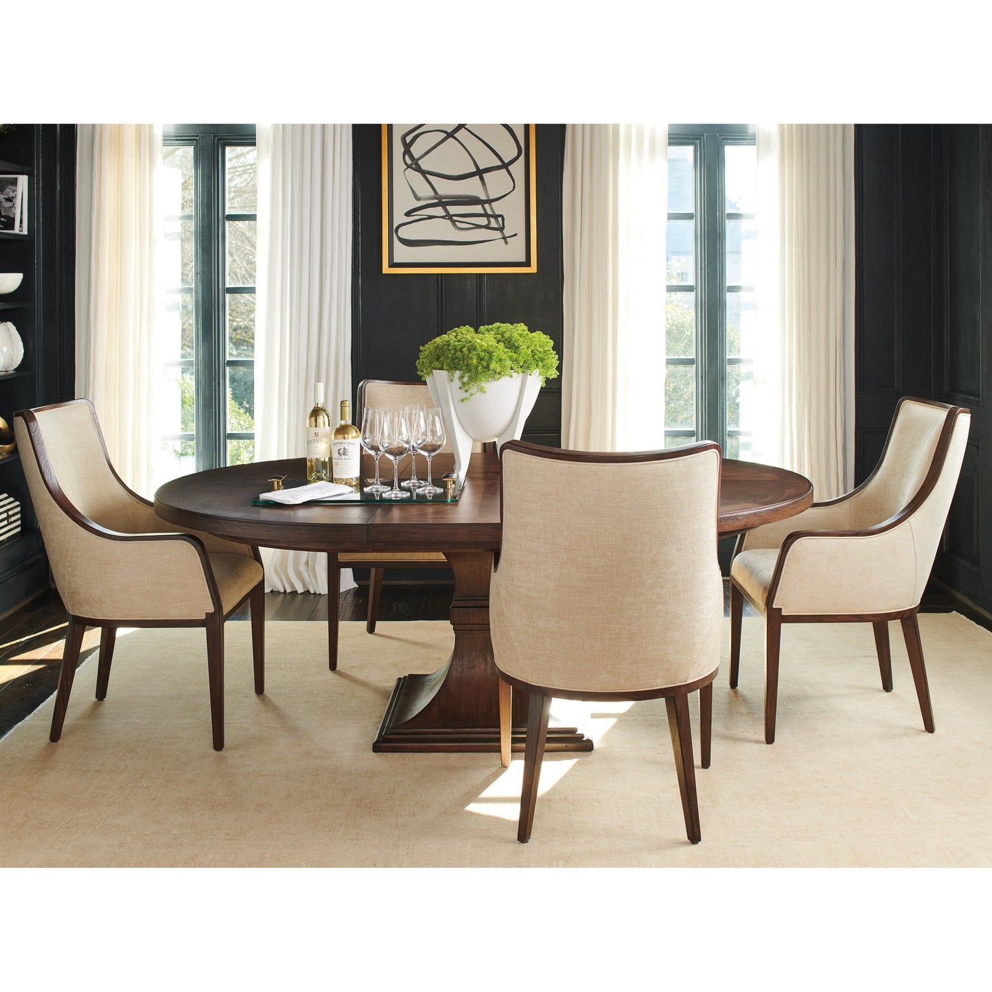 005 SI-1823426 | Lifestyle | Bromley Upholstered Arm Chair by Lexington in golden maize. Made from unique in a transitional style.