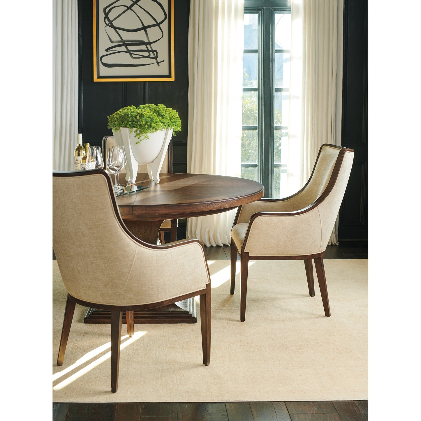 004 SI-1823426 | Lifestyle | Bromley Upholstered Arm Chair by Lexington in golden maize. Made from unique in a transitional style.