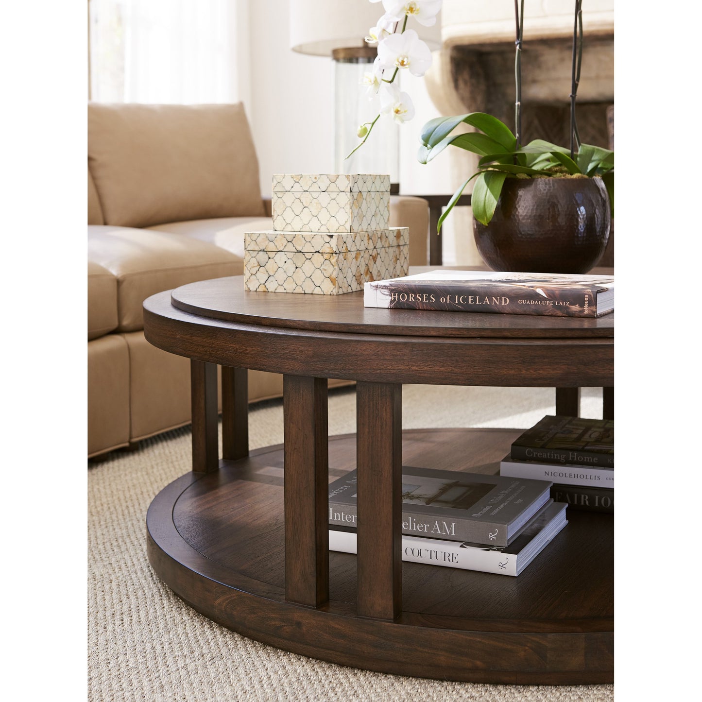 004 SI-1823468 | Additional Silo | Stinson Cocktail Table by Lexington in walnut. Made from unique in a traditional style.
