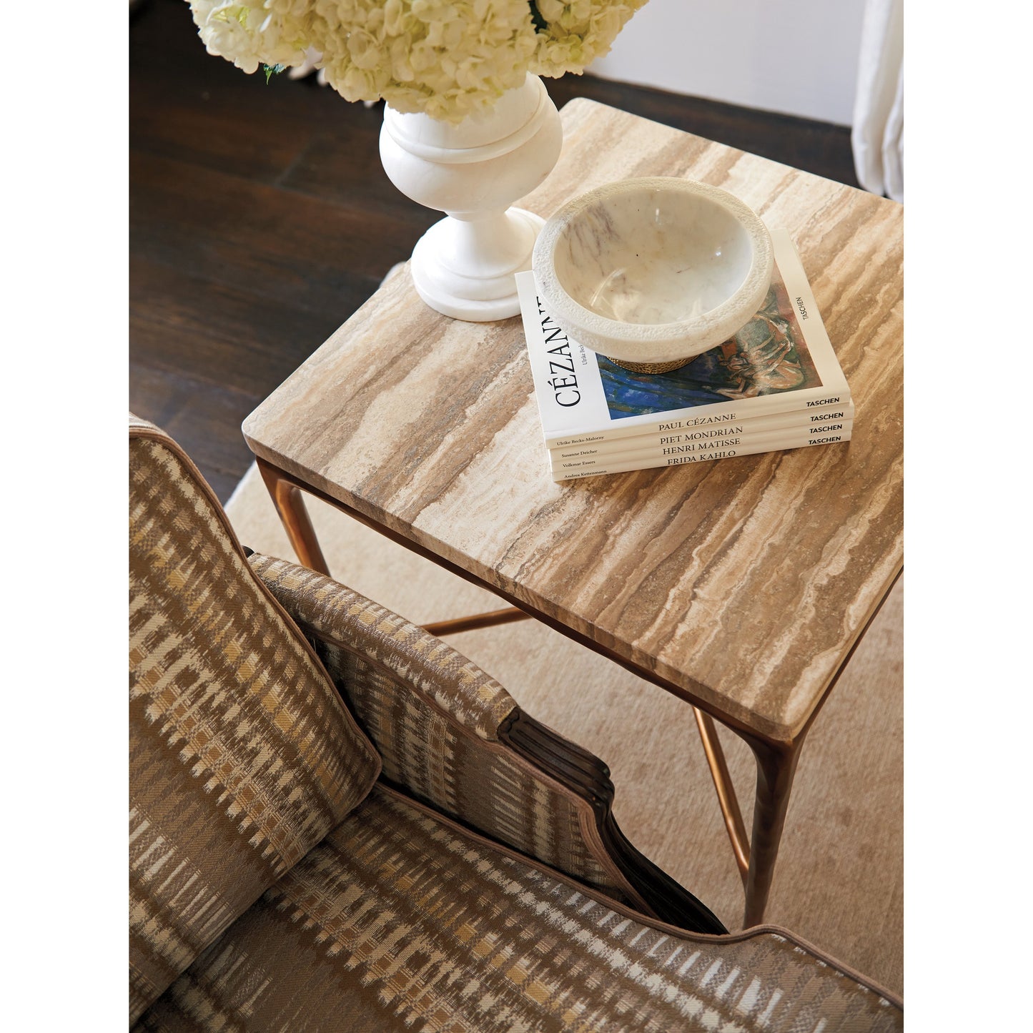 002 SI-1823453 | Additional Silo | Menlo Park End Table by Lexington in maritime brass. Made from unique in a transitional style.