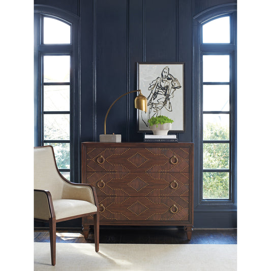 Woodland Drawer Hall Chest by Lexington in walnut. Made from unique in a transitional style.
