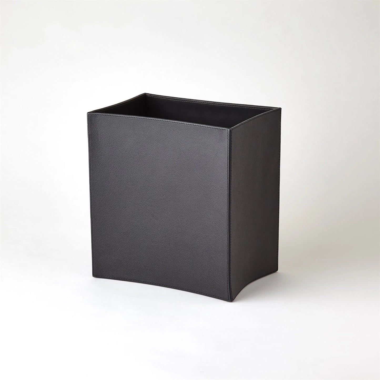 001 SR-891972 | Primary Silo | Folded Leather Wastebasket by Global Views. Made from leather in a modern style.