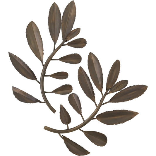 Olive Branch Wall Art by Global Views in antiqued. Made from iron in a modern style.