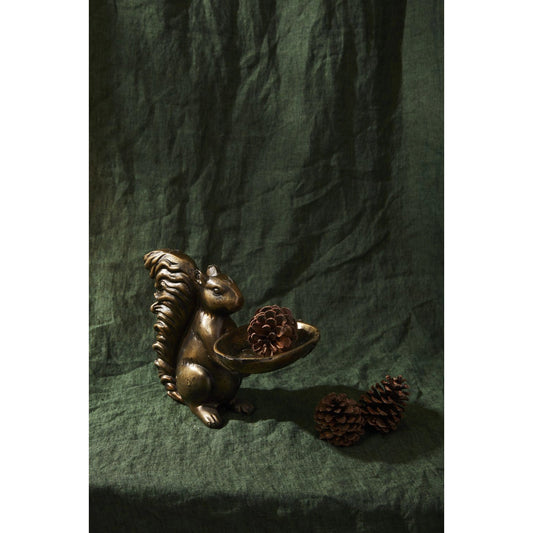 Squirrel Figurine by Accent Decor in silver. Made from metal in a modern style.