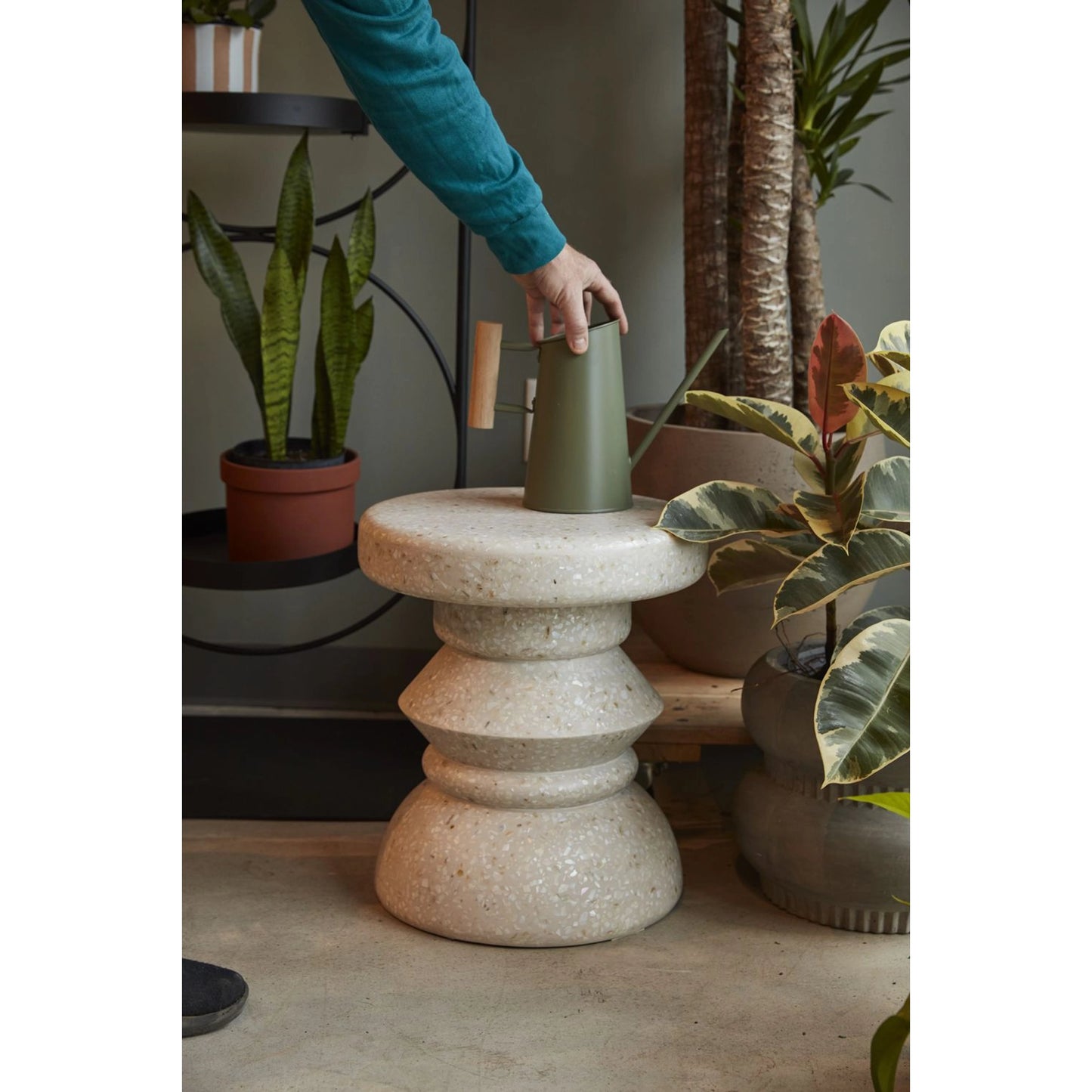 002 SI-2085909 | Additional Silo | Sharona Stool by Accent Decor in off-white. Made from fiber composite in a modern style.