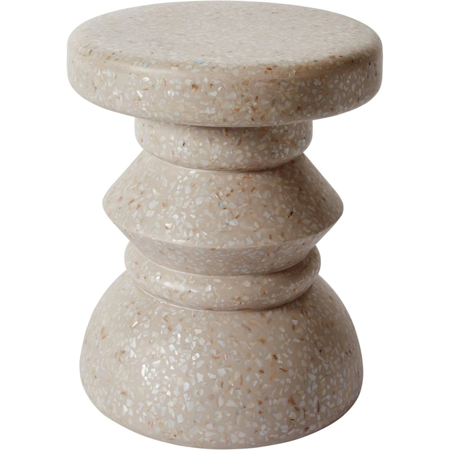 001 SI-2085909 | Additional Silo | Sharona Stool by Accent Decor in off-white. Made from fiber composite in a modern style.