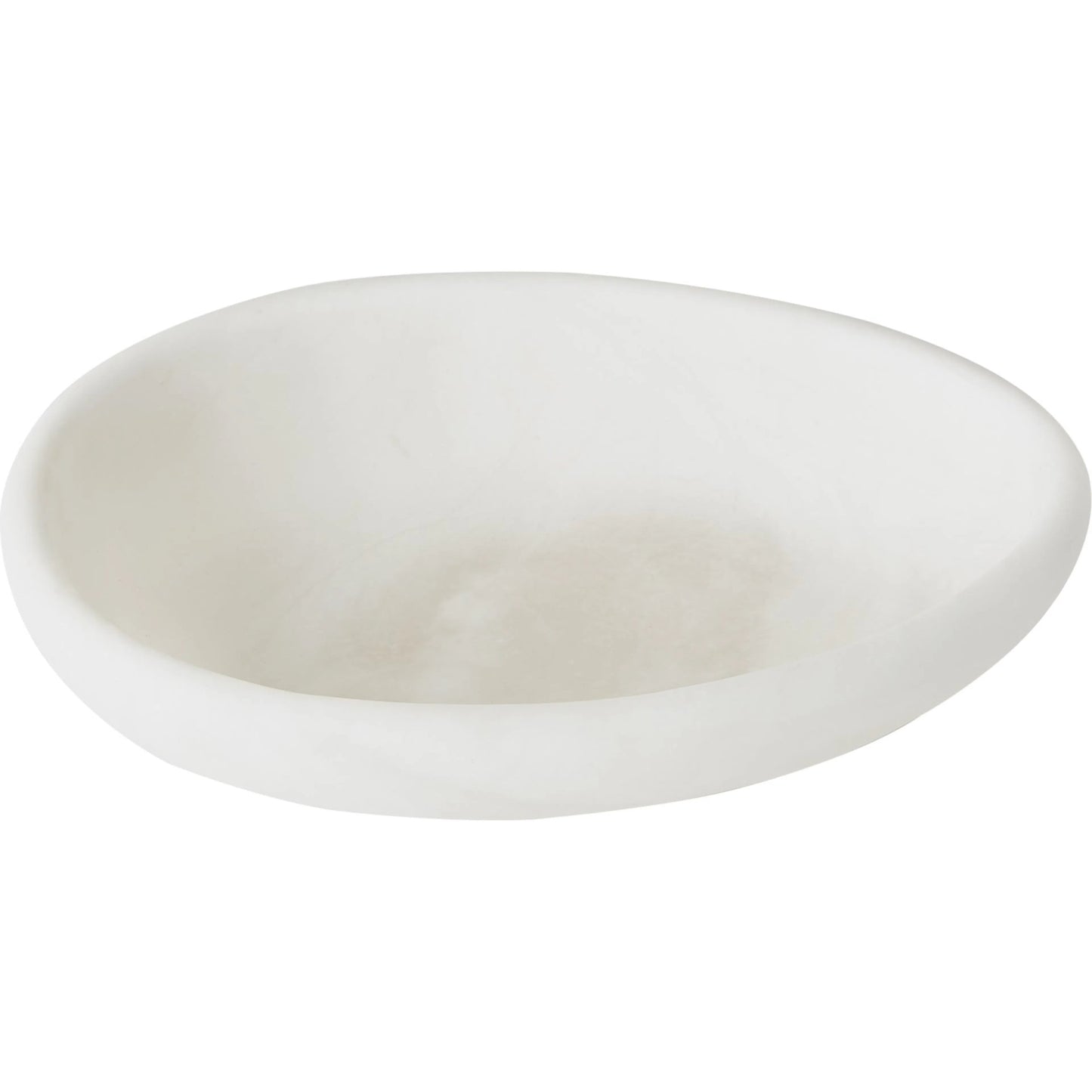 001 SI-2445758 | Primary Silo | Oblique Alabaster Bowl by Global Views in white. Made from alabaster in a unique style.