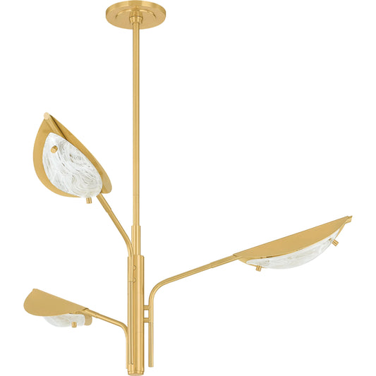 001 SI-2374357 | Primary Silo | Levin 3-Light Chandelier by Hudson Valley in aged brass. Made from steel in a modern style.