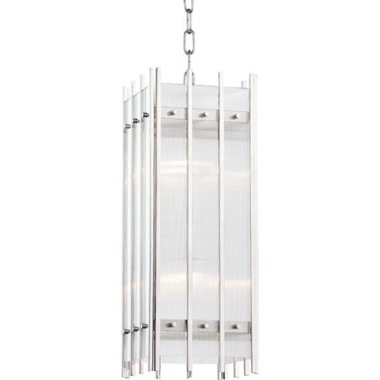 001 SR-763513 | Primary Silo | Wooster Pendant by Hudson Valley in polished nickel. Made from steel in a transitional style.
