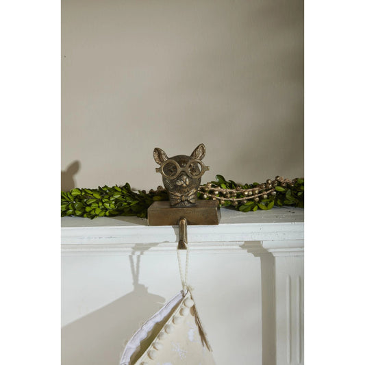 E+E Stocking Holder Louie by Accent Decor in antique-gold. Made from metal in a modern style.