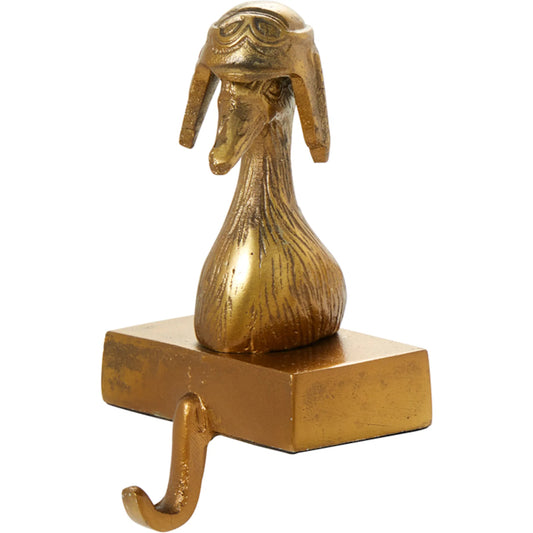 001 SI-2254733 | Primary Silo | E+E Stocking Holder Charlie by Accent Decor in antique-gold. Made from metal in a eclectic & global style.