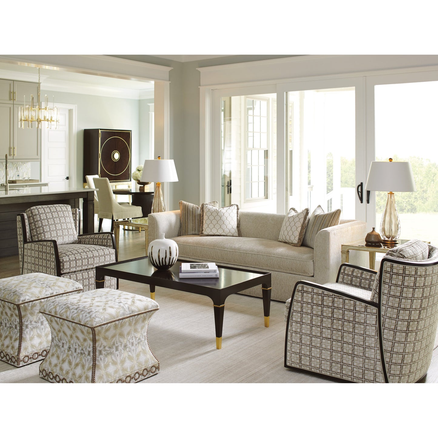 005 SR-835531 | Lifestyle | Merino Ottoman by Lexington. Made from unique in a transitional style.