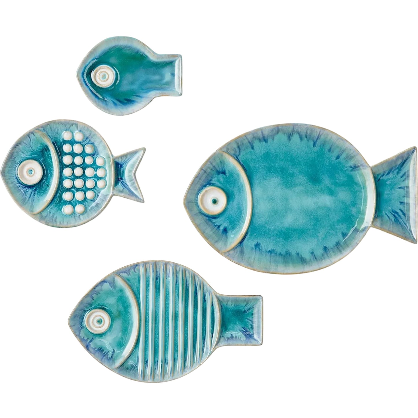 005 SR-701209,SR-701210,SR-701211,SR-701212 | Additional Silo | Fish Plate by Global Views. Made from ceramic in a coastal style.