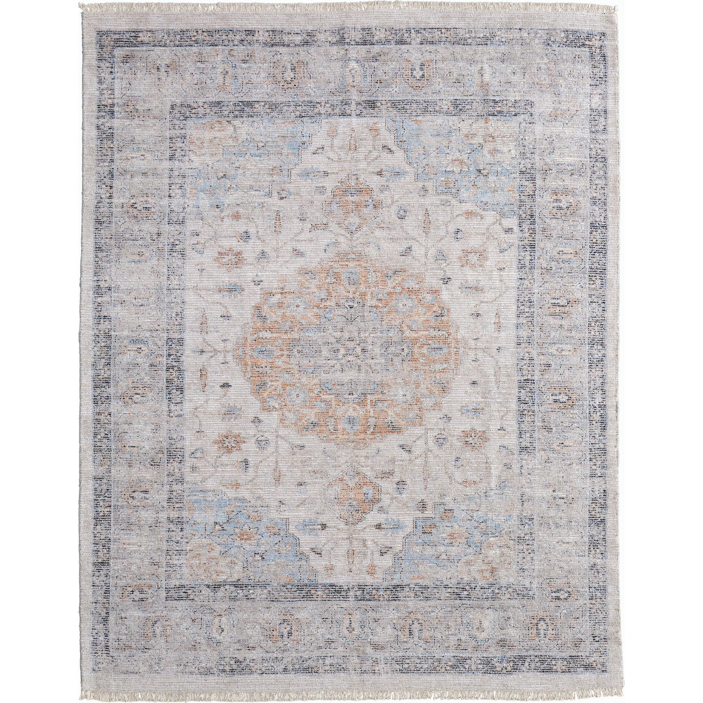 001 SI-2158723,SI-2158724,SI-2158725,SI-2158726,SI-2158727,SI-2158728 | Primary Silo | Caldwell Rug - 8798980F by Feizy in ivory, blue, orange. Made from wool, viscose in a unique style.