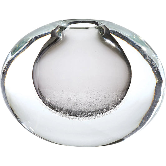 Micro Bubble Vase by Global Views in clear. Made from art glass in a modern style.