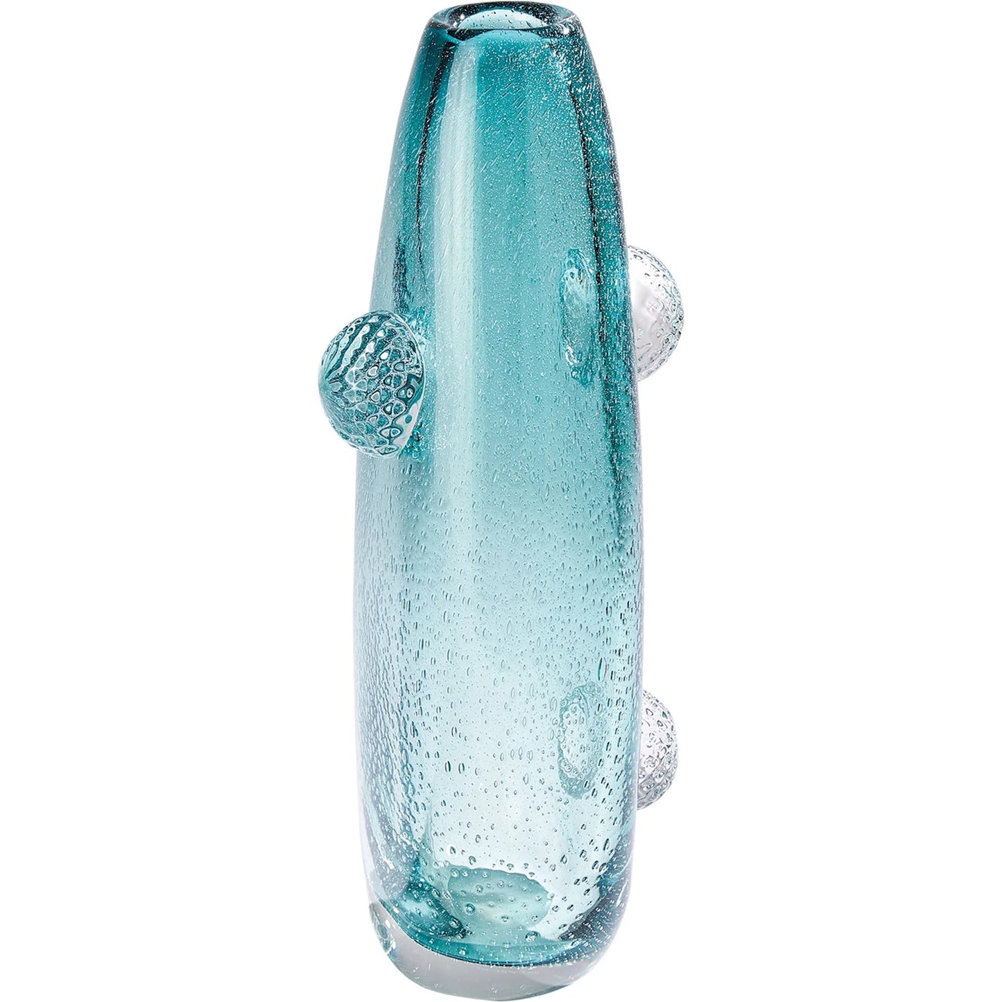006 SI-2445609 | Additional Silo | Pom Pom Vase by Global Views in azure. Made from artglass in a eclectic & global style.