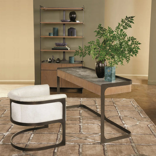 Element Desk by Global Views in grey and marble. Made from unique in a modern style.