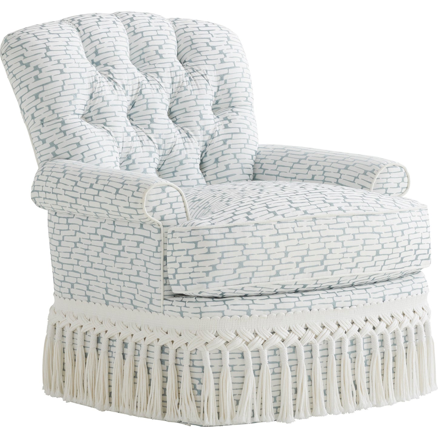 001 SR-835460 | Additional Silo | Kempton Swivel Chair by Lexington in ivory. Made from unique in a cottage & farmhouse style.