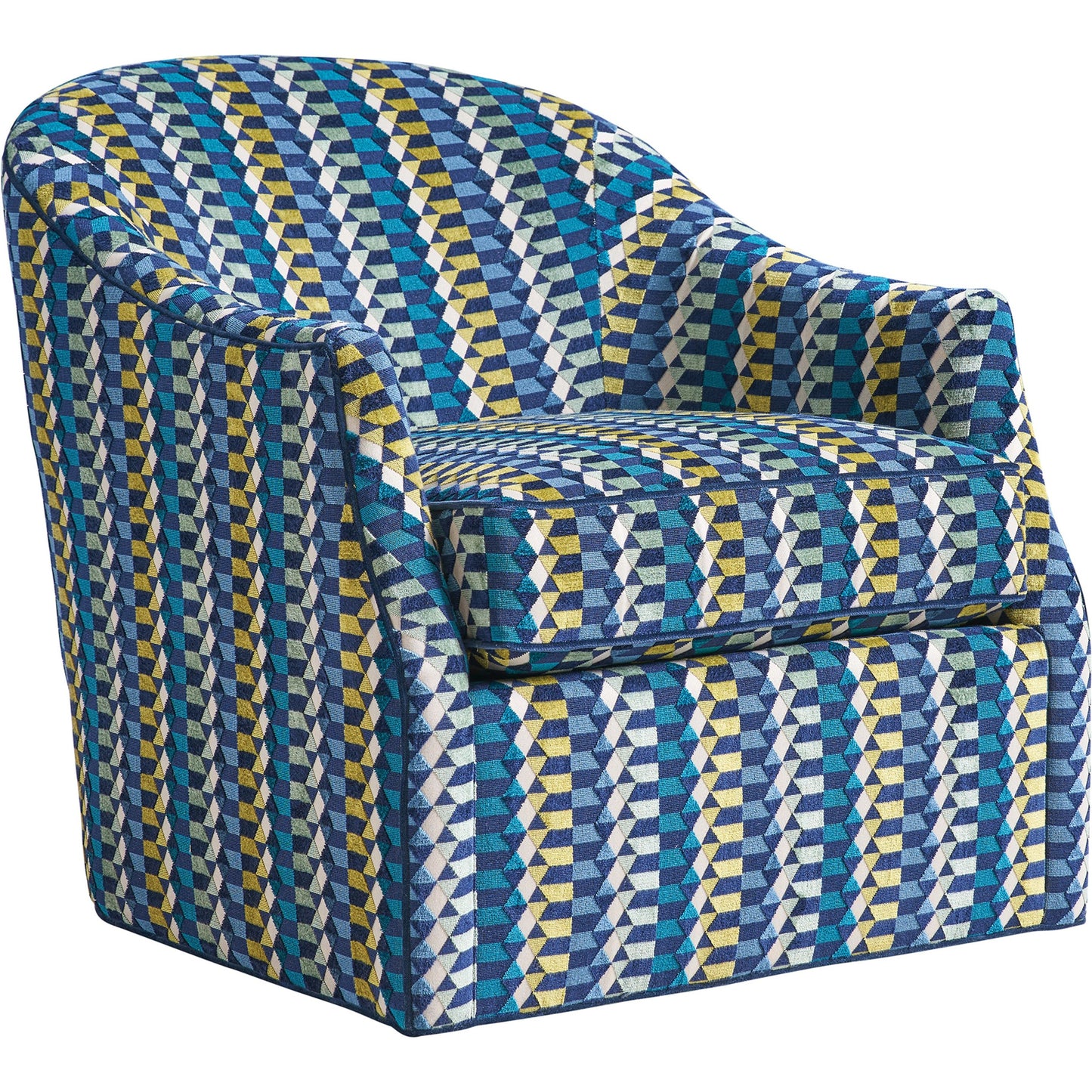 001 SI-1962997 | Additional Silo | Escala Swivel Chair by Lexington in blue. Made from unique in a modern style.