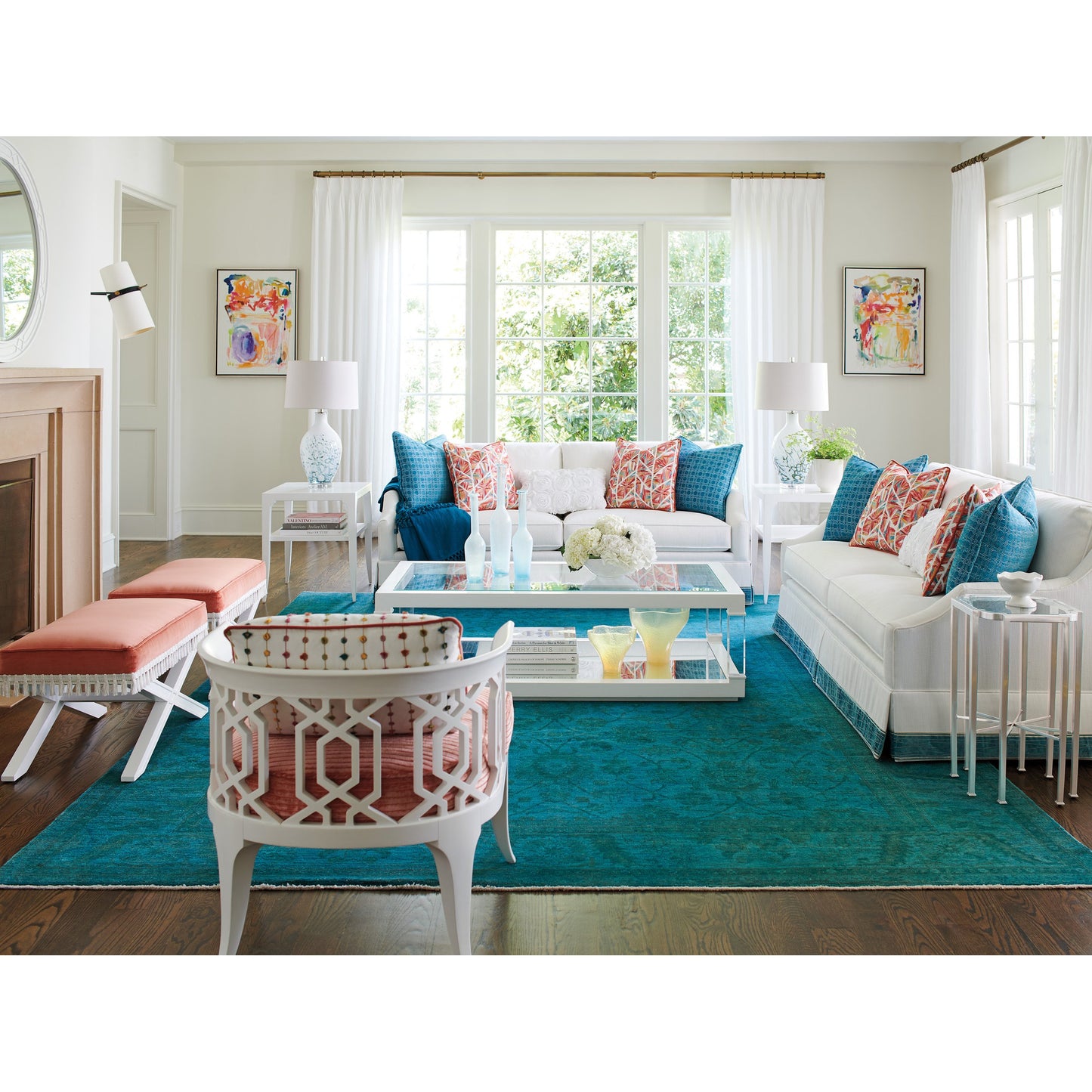 005 SR-835222 | Lifestyle | Carrington End Table by Lexington in white. Made from unique in a transitional style.