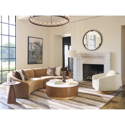Alston Sectional by Lexington in beige, tan. Made from hickory, fabric in a unique style.