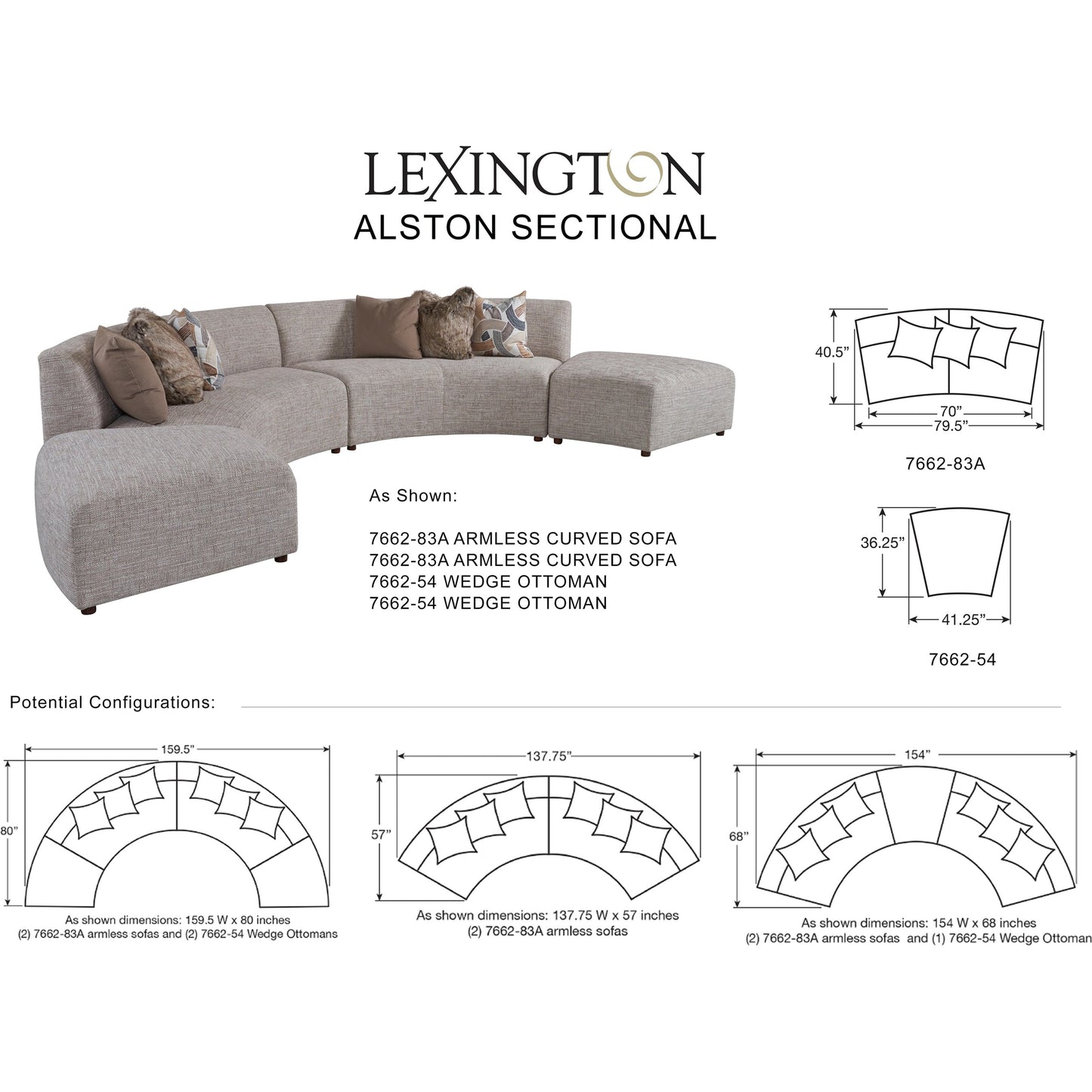 003 SI-2013342 | Additional Silo | Alston Sectional by Lexington in grey. Made from unique in a modern style.