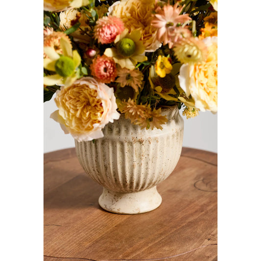 Cadmus Urn by Accent Decor in tan. Made from ceramic in a unique style.