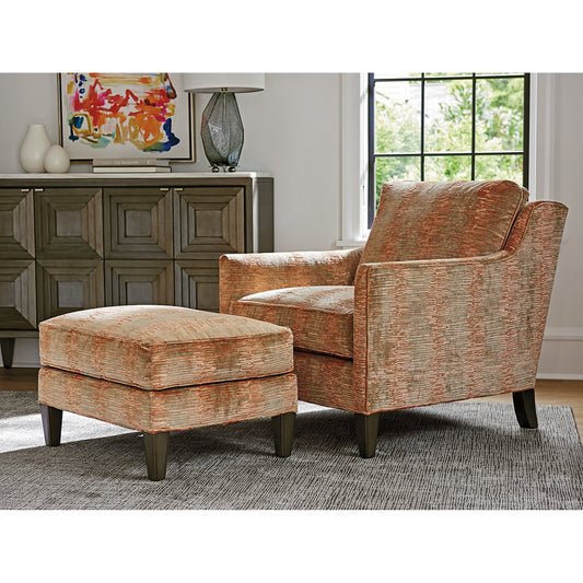 Turin Ottoman by Lexington in marigold. Made from unique in a transitional style.