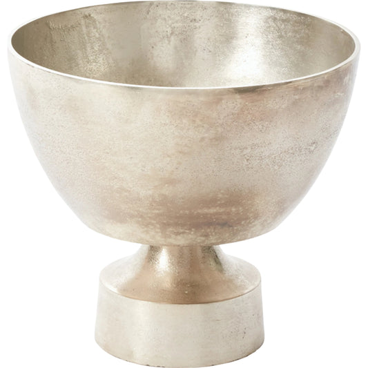 Moreland Compote by Accent Decor in silver. Made from metal in a modern style.