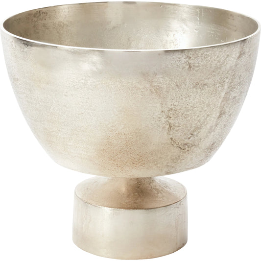 Moreland Compote by Accent Decor in silver. Made from metal in a modern style.
