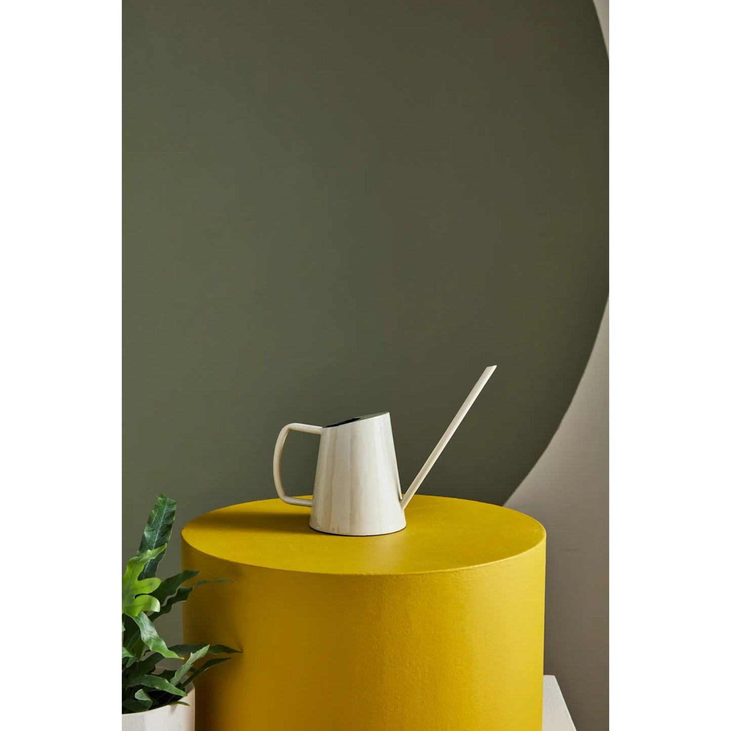 004 SI-2255577 | Lifestyle | Patsy Watering Can by Accent Decor in white. Made from metal in a transitional style.