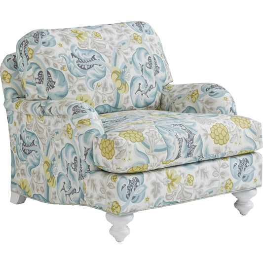 001 SI-2540637 | Primary Silo | Gilmore Chair by Tommy Bahama Home in muiltcolor and white. Made from mahogany, fabric in a unique style.