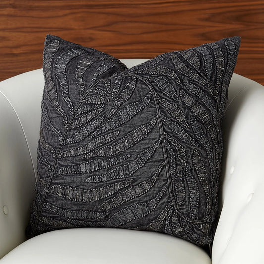 Beaded Palm Leaf Pillow by Global Views. Made from unique in a traditional style.