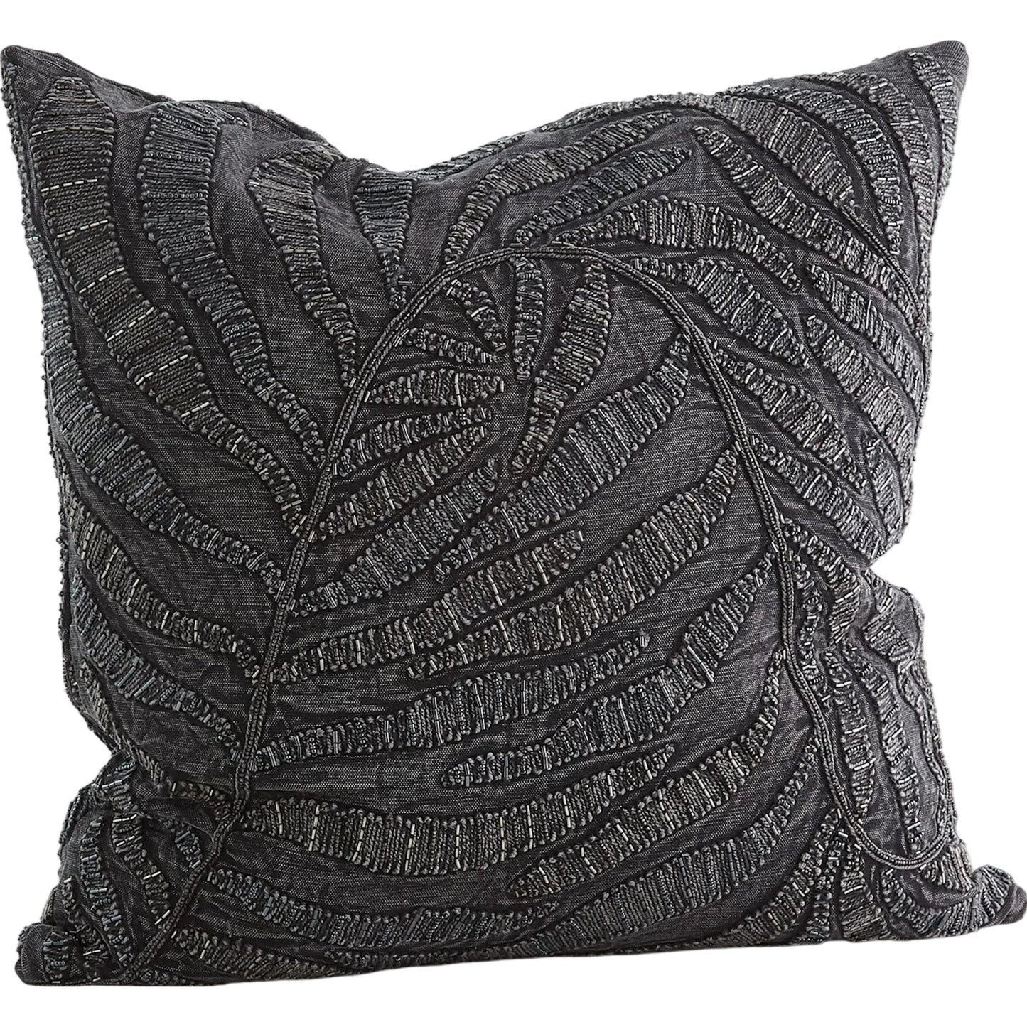 002 SI-2323131 | Primary Silo | Beaded Palm Leaf Pillow by Global Views. Made from unique in a traditional style.