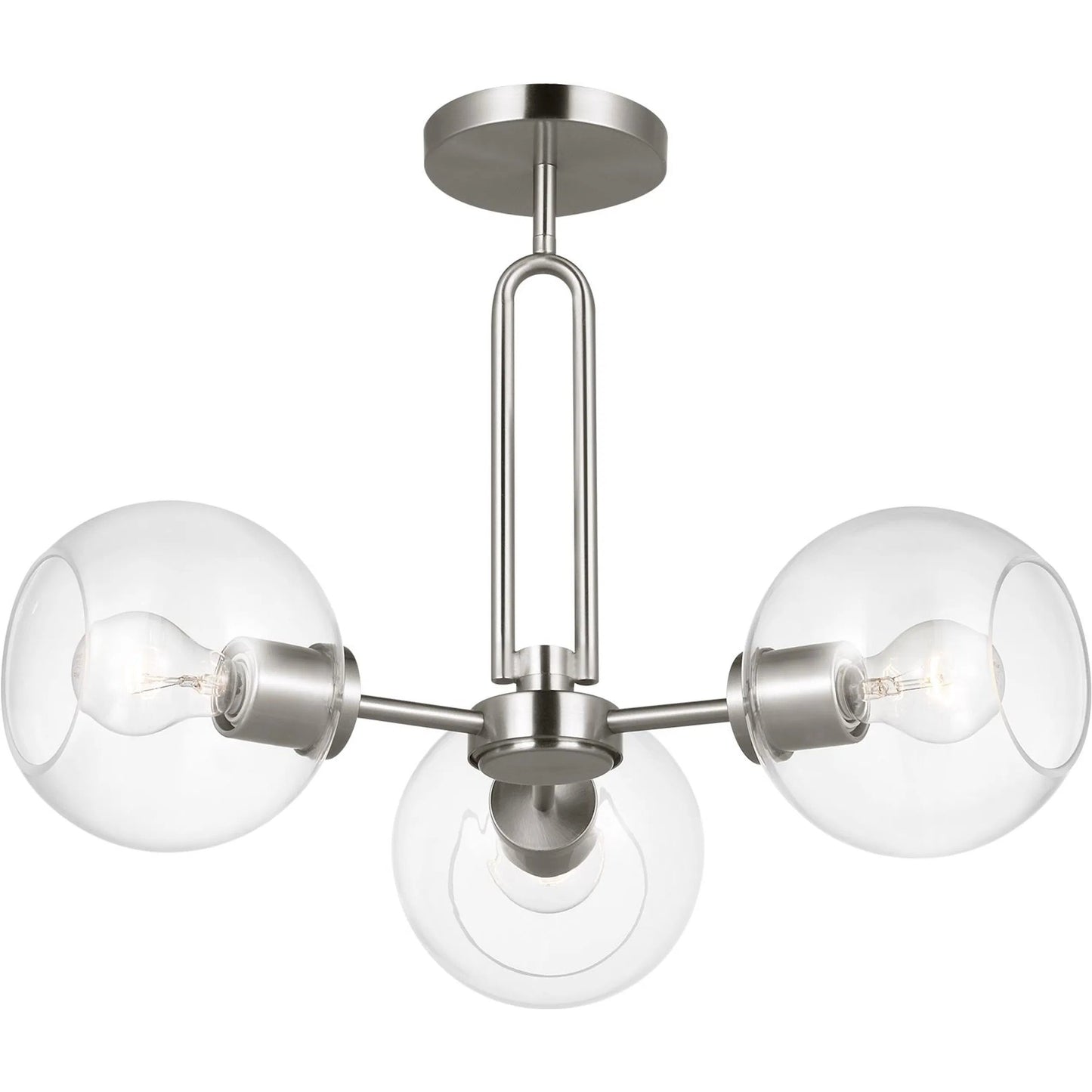 005 SI-2233425 | Additional Silo | Codyn Three Light Semi-Flush Convertible Pendant by Visual Comfort & Co.. Made from steel in a modern style.