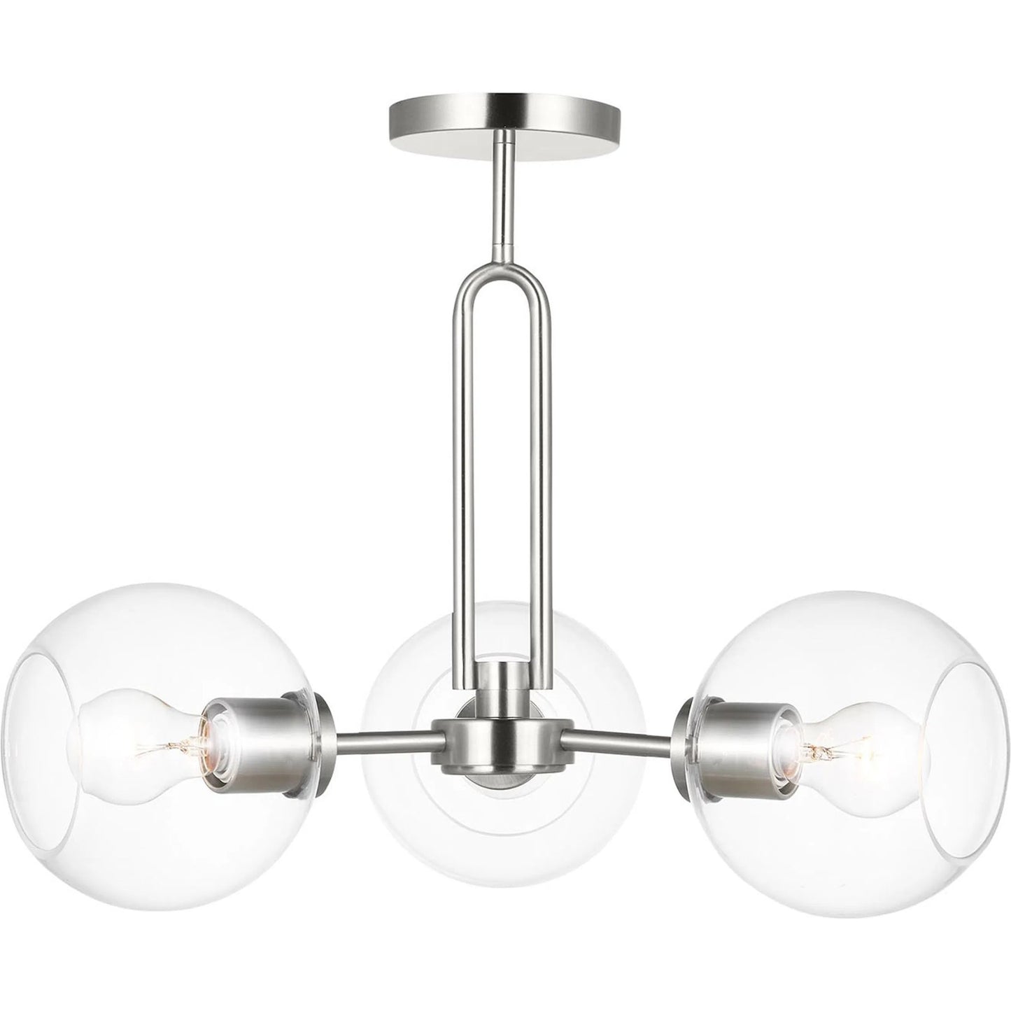 001 SI-2233425 | Primary Silo | Codyn Three Light Semi-Flush Convertible Pendant by Visual Comfort & Co.. Made from steel in a modern style.