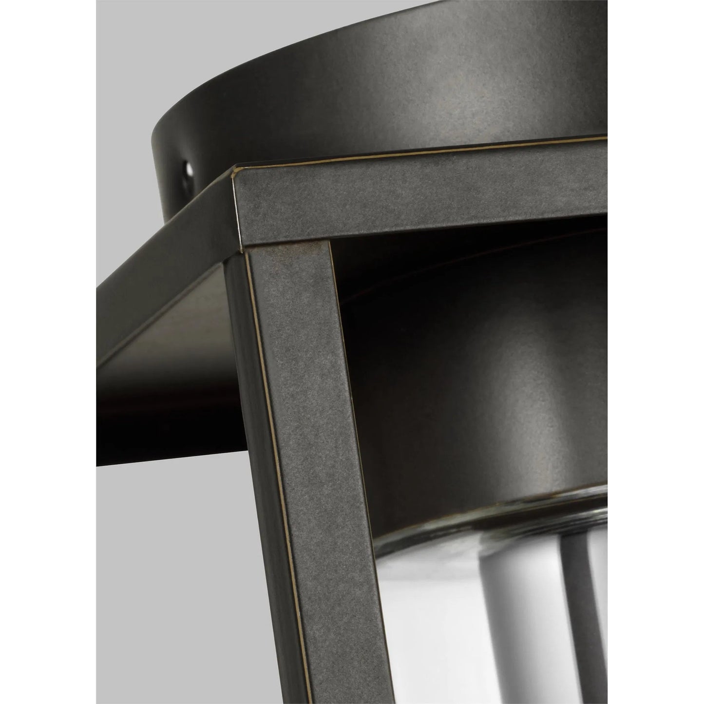003 SI-2233450 | Closeup | Vado One Light Outdoor Ceiling Flush Mount by Visual Comfort & Co.. Made from aluminum in a unique style.