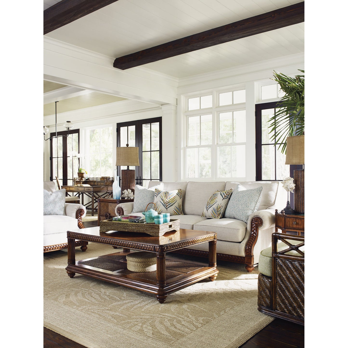 005 SR-836551 | Lifestyle | Vineyard Point Rectangular Cocktail Table by Tommy Bahama Home. Made from unique in a traditional style.
