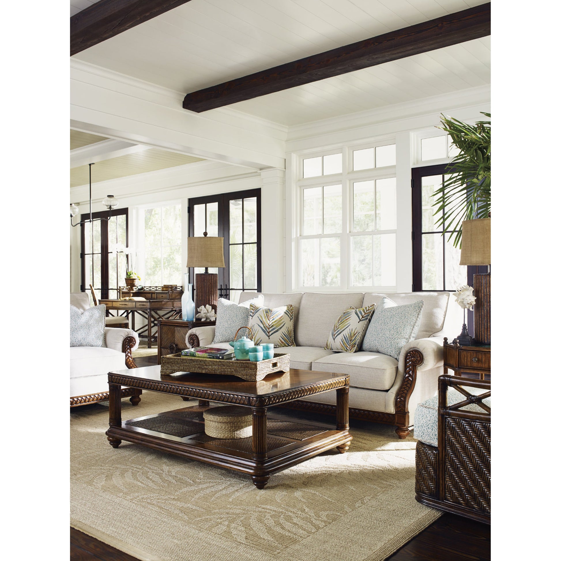 Vineyard Point Rectangular Cocktail Table by Tommy Bahama Home. Made from unique in a traditional style.
