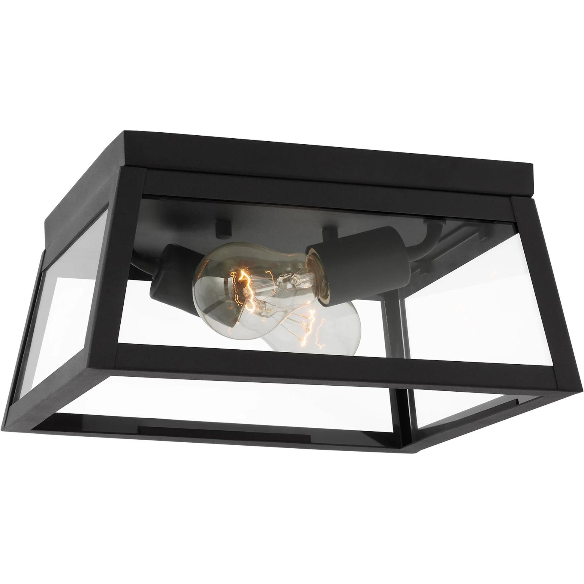 Founders Two Light Outdoor Flush Mount by Visual Comfort & Co.. Made from aluminum in a cottage & farmhouse style.
