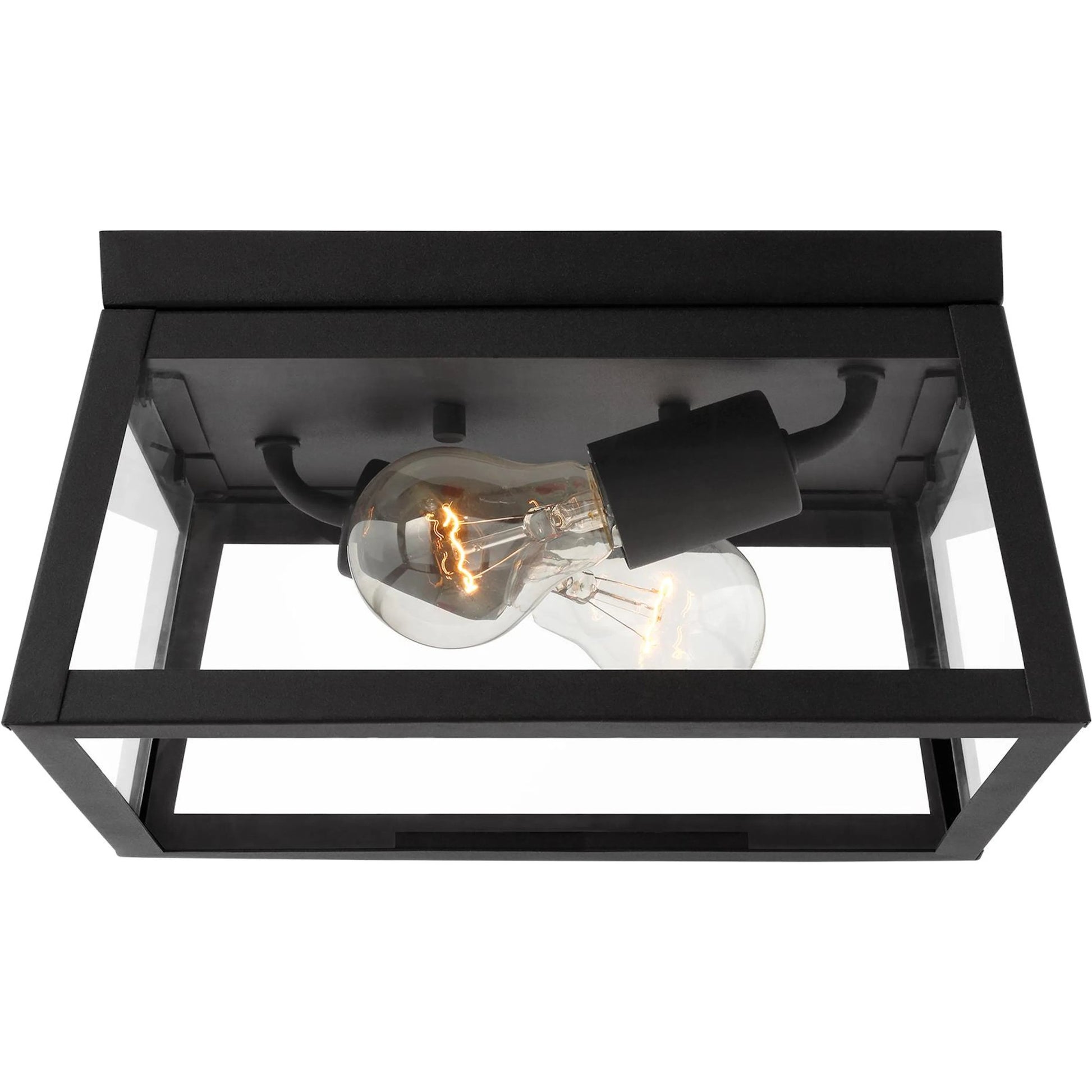 Founders Two Light Outdoor Flush Mount by Visual Comfort & Co.. Made from aluminum in a cottage & farmhouse style.